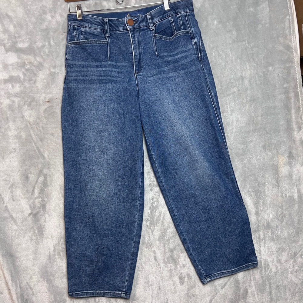 Democracy Ab-solution High Rise Barrel Leg Jeans Medium Wash Blue Size 12 - Picture 13 of 13